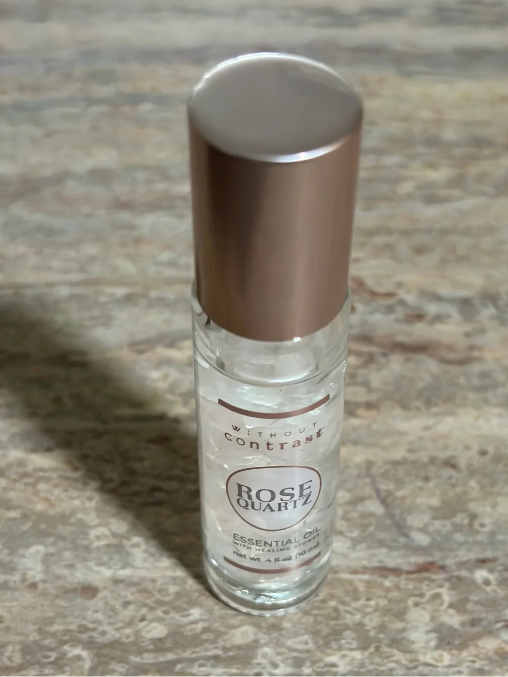 NIB Without Contrast Rose Quartz & Peridot Gemstone Infused Essential Body Oils
